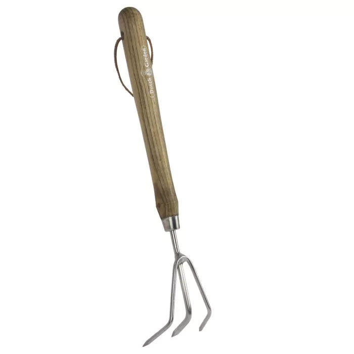 Dutch garden hand tiller with long handle